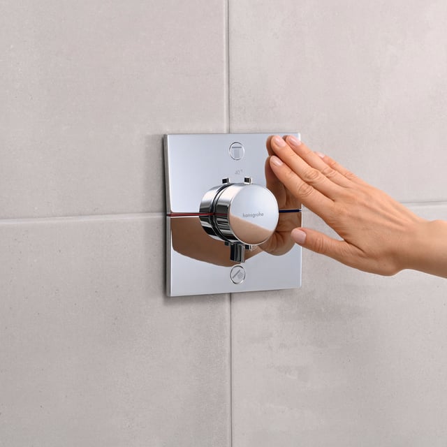 hansgrohe ShowerSelect Comfort E thermostat, for bath & shower chrome ...