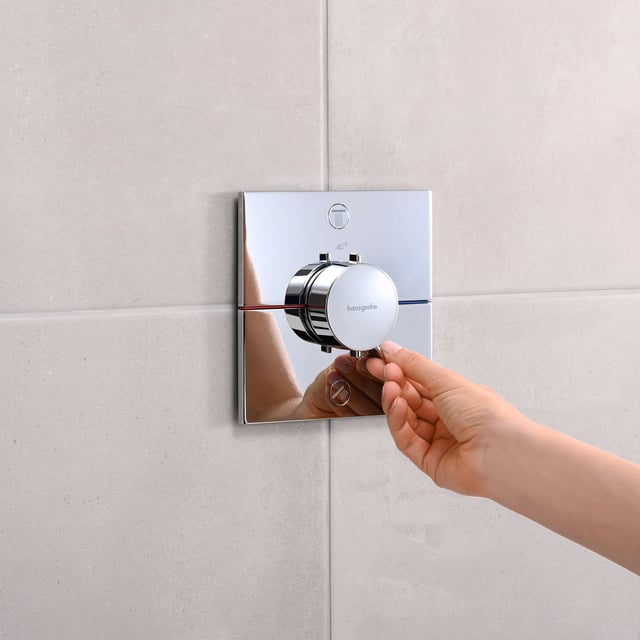 hansgrohe ShowerSelect Comfort E thermostat, for bath & shower chrome ...