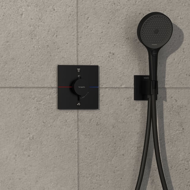 hansgrohe ShowerSelect Comfort E Thermostat, für Wanne & Dusche schwarz ...