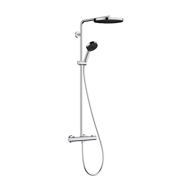 hansgrohe Pulsify S Puro exposed shower system with thermostat with ...