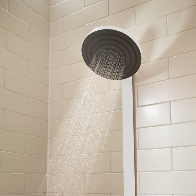 hansgrohe Pulsify S exposed shower system with thermostat with EcoSmart ...