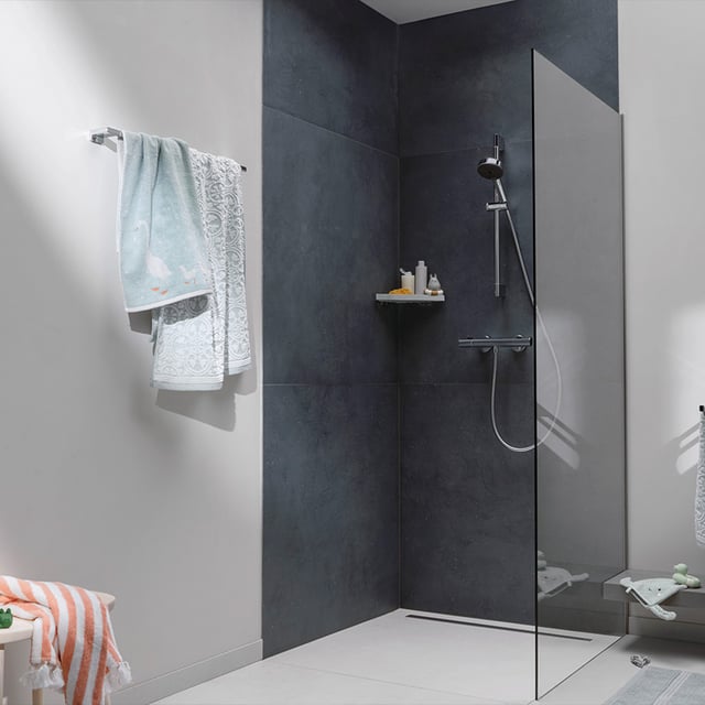hansgrohe Pulsify Select S exposed shower fitting with thermostat with ...