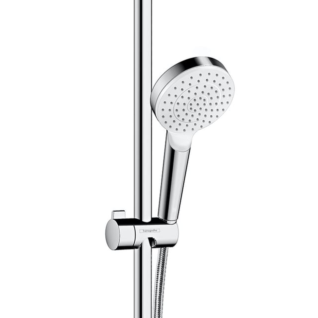 hansgrohe Crometta hand shower set with shower rail, 1 spray mode white ...