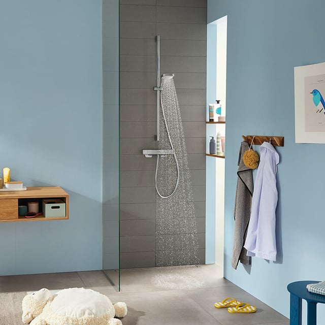 hansgrohe Croma Select S hand shower set with shower rail, 3 spray