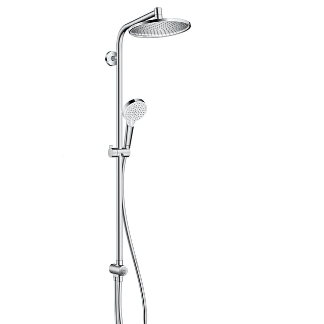 hansgrohe Crometta S exposed shower system for fitting with EcoSmart ...