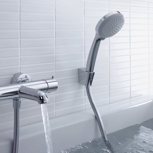 hansgrohe Croma 100 hand shower set with bracket, 4 spray modes