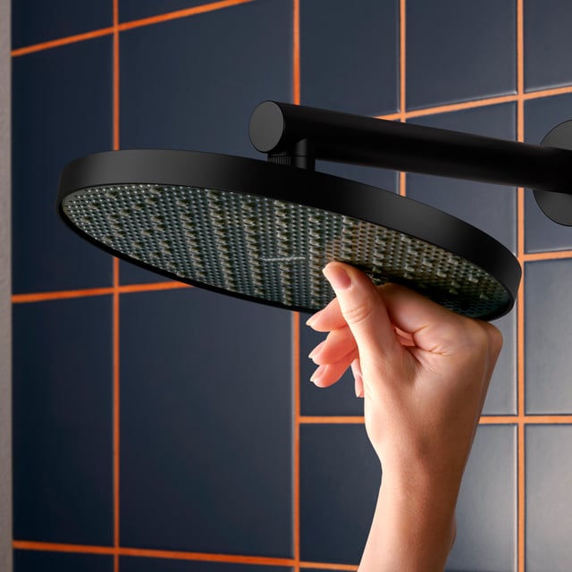 Pommeau De Douche Hansgrohe Activera S 240 Mm - Jet Pluie - économie D'eau EcoSmart+ (6L/min) - Noir Mat - 7