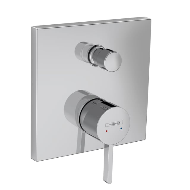 Hansgrohe Finoris 2-Griff-Armatur Für Badewanne Mit Dusche | Chrom, Ausziehbarer Duschkopf, 4-Loch Montage