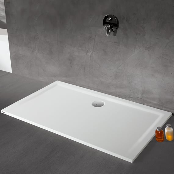Receveur De Douche Rond Blanc - Hoesch | En Fonte Minérale, Antidérapant | Moderne Et Pratique