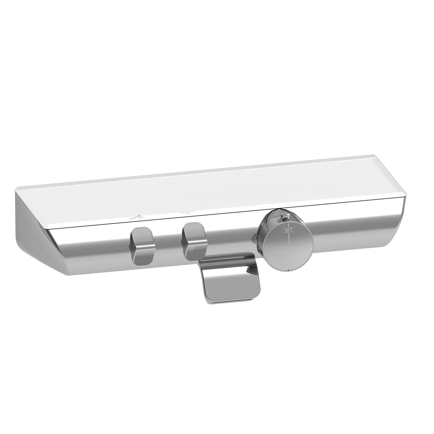 HSK AquaXpro exposed bath fitting with thermostat chrome/white ...