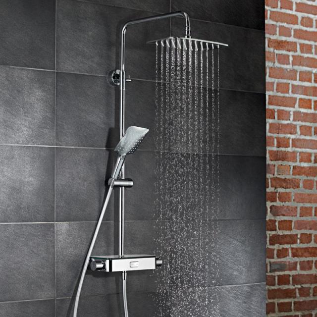HSK AquaSwitch Softcube Thermostat Shower-Set mit Kopfbrause super-flach weiß