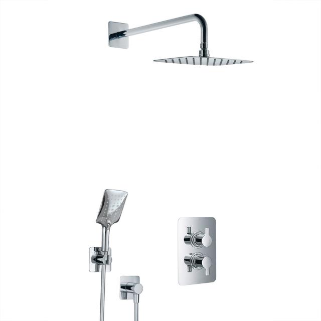 HSK Softcube Shower Set 2.04, Wandarm gebogen, Kopfbrause super-flach