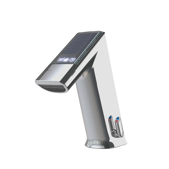 Conti+ ultra GM10 EXPERT Waschtischarmatur mit IR-Sensor, mit Temperaturregulierung, solarbetrieben ohne Ablaufgarnitur