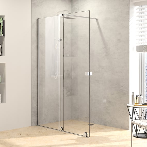 HÃPPE Xtensa pure pannello laterale per porta scorrevole walk-in 1 pezzo  con segmento fisso XT0306069321