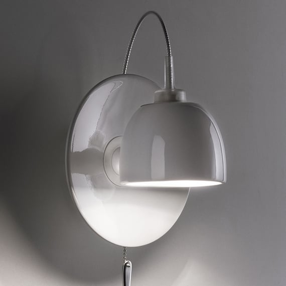 INGO MAURER Light au Lait wall light white/transparent