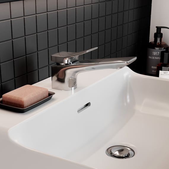 Ideal Standard Conca washbasin white, with Ideal Plus, with 1 tap hole,  ungrounded, without overflow