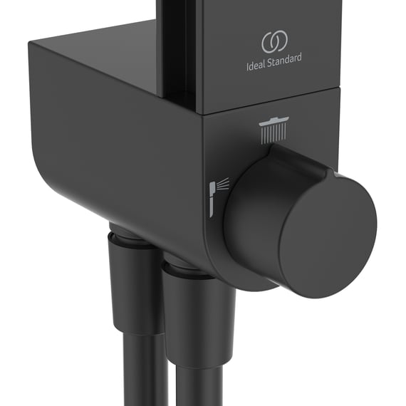 Pommeau De Douche Ideal Standard Alu+ Rond 2 Jets Ø26 Cm – Noir Mat Luxe & Écologique