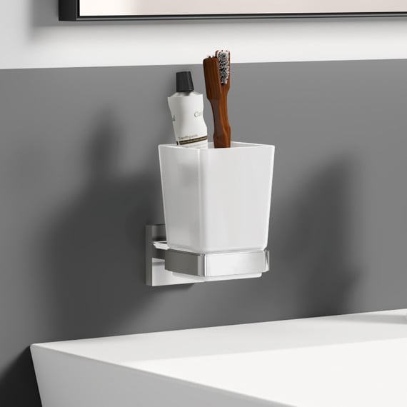Ideal Standard E2199AA IOM Cube Toilet Paper Holder – Reserve-Papierrollenhalter Matt Schwarz