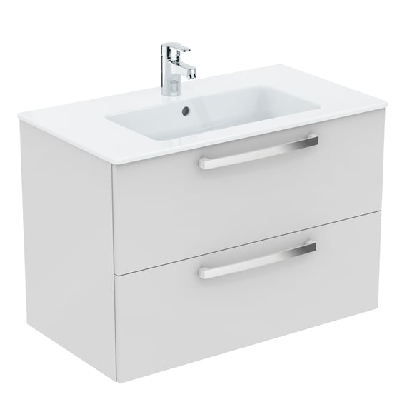 Ideal Standard Eurovit Plus washbasin with vanity unit, 2 pull-out ...