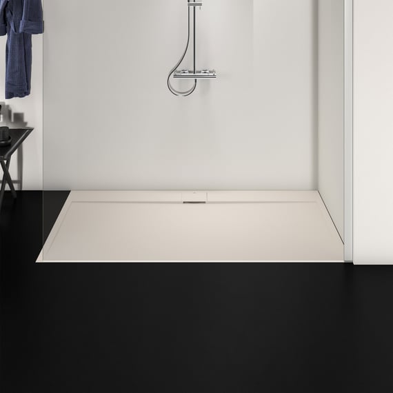 Ideal Standard Ultra Flat S I.life Duschwanne 120x90 Cm – Harz, Rutschfest, Matt Schwarz – Mit Verstecktem Ablauf