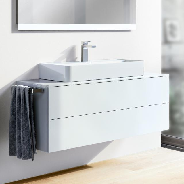 Ideal Standard Adapto Waschtischunterschrank für Aufsatzwaschtisch mit 2 Auszügen weiß hochglanz
