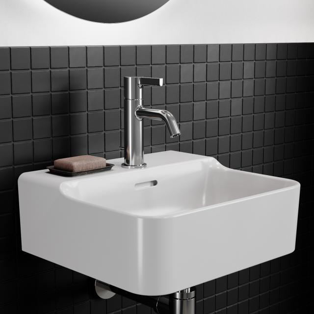 Ideal Standard Conca Handwaschbecken weiß, mit 1 Hahnloch, ungeschliffen, mit Überlauf