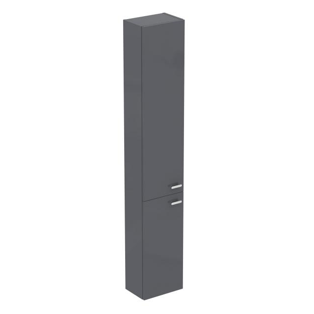 Ideal Standard Connect Space Hochschrank mit 2 Türen Front mittelgrau hochglanz / Korpus mittelgrau hochglanz
