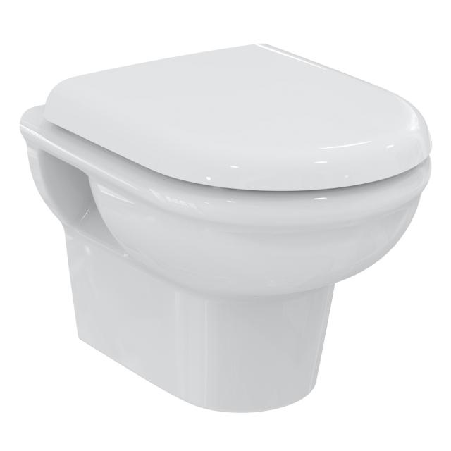 Ideal Standard Exacto Kombipaket Wand-Tiefspül-WC kompakt, spülrandlos, mit WC-Sitz