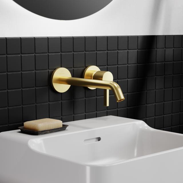 Ideal Standard Joy Wand-Waschtischarmatur Unterputz Bausatz 2 Ausladung 180 mm, brushed gold