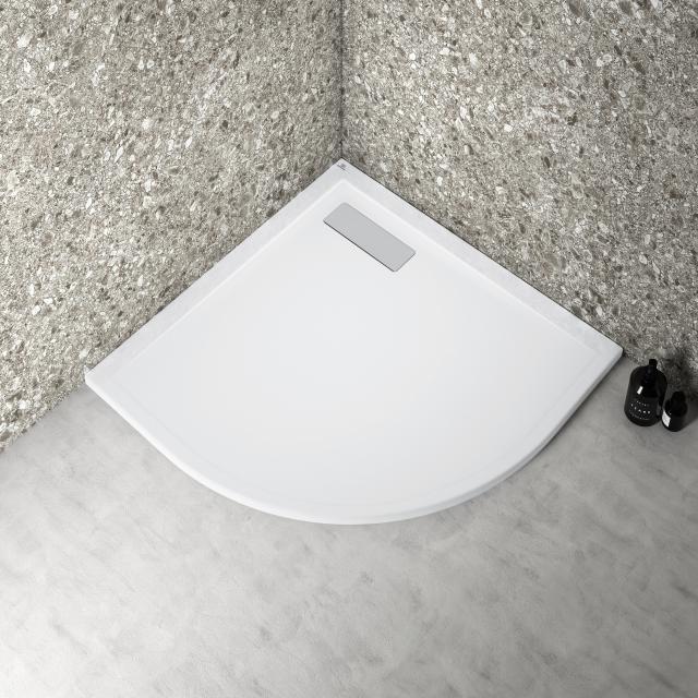 Ideal Standard Ultra Flat New Viertelkreis-Duschwanne Komplett-Set weiß