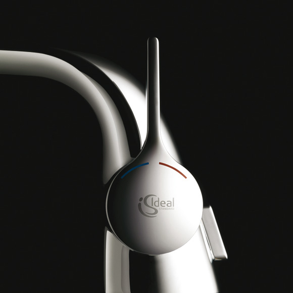Ideal Standard A4258AA Melange Waschtischarmatur Mit Zugknopf-Ablaufgarnitur – Metallgriff