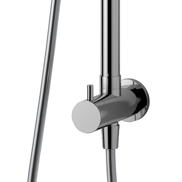 Ideal Standard A5689AA Idealrain Duschsystem Aufputz – Thermostat Mit Cool Body, Easy-Clean Brausen, Inkl. Befestigungsmaterial