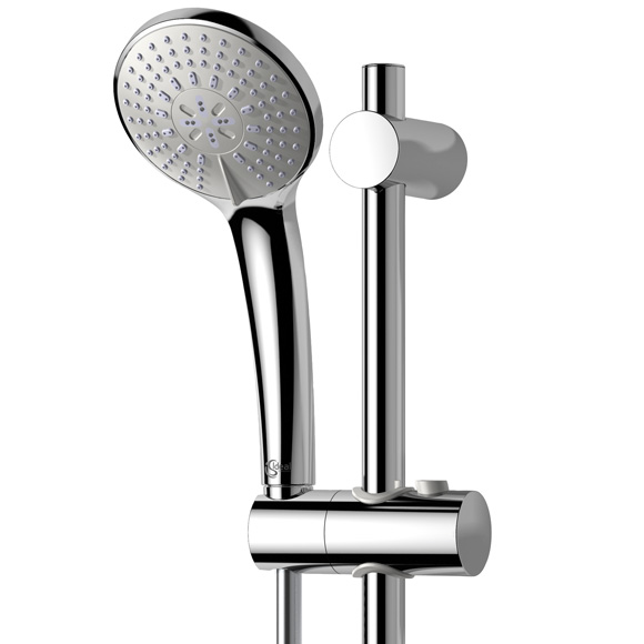 Ideal Standard Idealrain hand shower set with shower rail and shelf, 3 ...