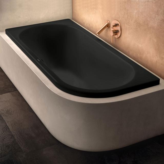 Kaldewei Centro Duo 1 Eck-Badewanne, Einbau schwarz matt