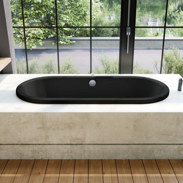 Kaldewei Centro Duo Oval-Badewanne, Einbau schwarz matt