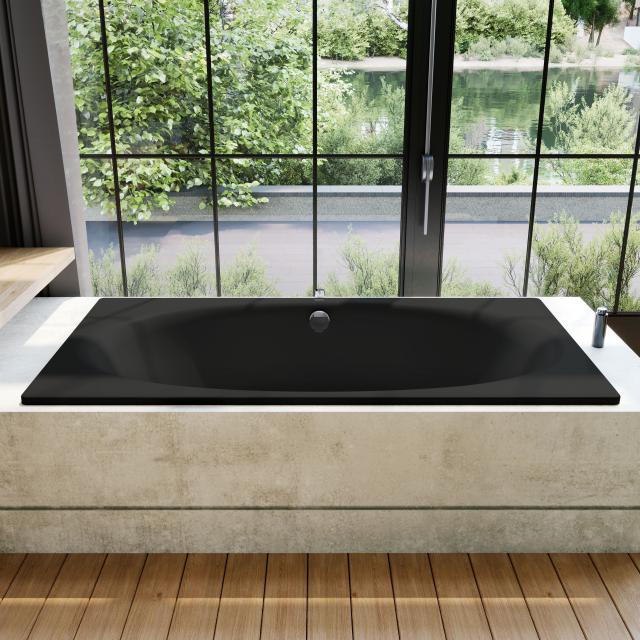 Kaldewei Ellipso Duo Rechteck-Badewanne, Einbau schwarz matt