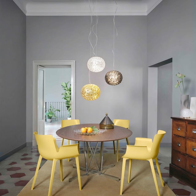 Kartell Planet pendant light, LED transparent amber - 09390GI