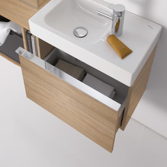 Geberit iCon Handwaschbeckenunterschrank mit 1 Auszug Front und Korpus Holzstruktur eiche natur