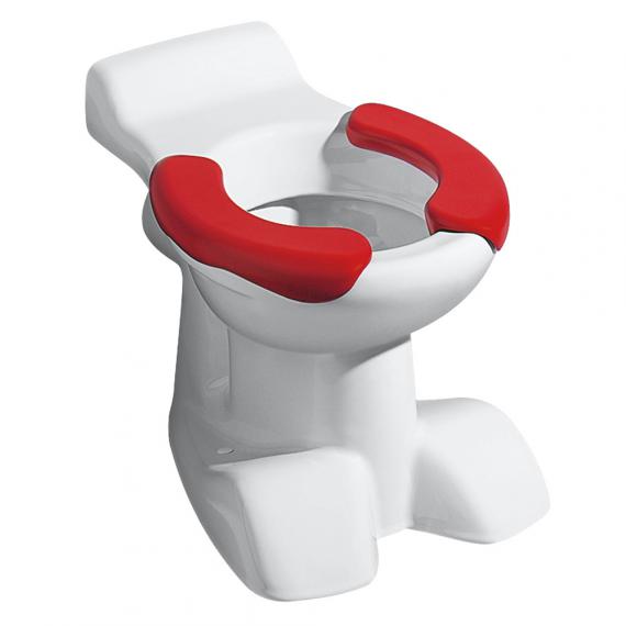 Geberit Bambini floorstanding washdown toilet with seat pads white/red,  with KeraTect