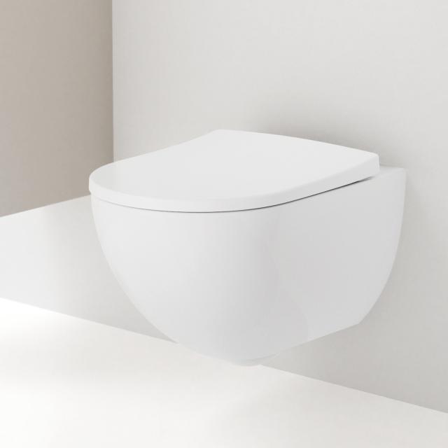 Geberit Acanto Wand-Tiefspül-WC ohne Spülrand weiß, mit KeraTect