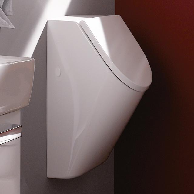 Geberit Renova Plan Urinal, Zulauf hinten mit Deckel, weiß
