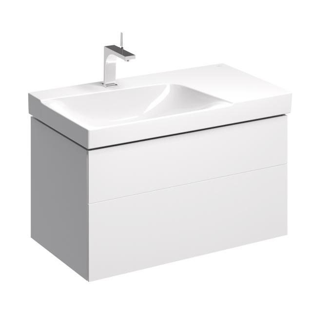 Geberit Xeno² Waschtischunterschrank mit 2 Auszügen Front weiß hochglanz/Korpus weiß hochglanz