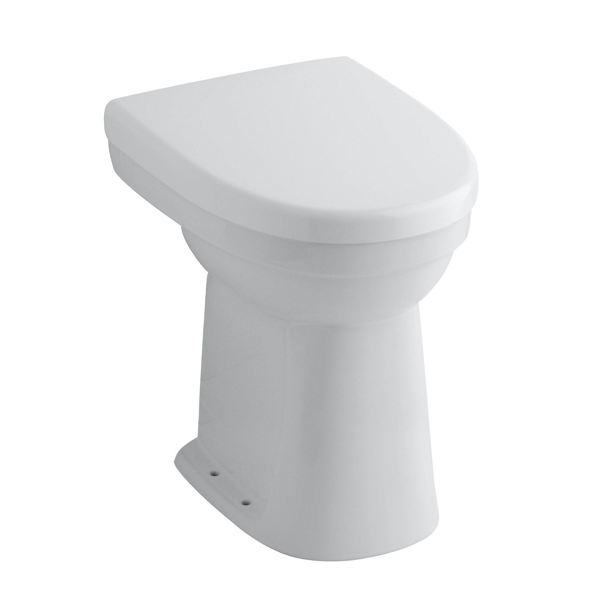 Standflachspül WC Toilette Stand Flach weiß um 10 cm erhöht = Gesamthöhe 50 cm 