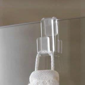 Kermi Diga transparente Handtuchhalter-Haken für Duschkabine (5 Stück)
