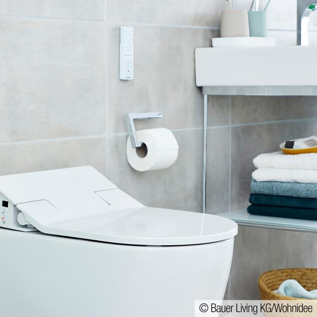 Klopapierhalter für Bad und WC Toilettenpapierhalter Weiß Matt aus Metall 