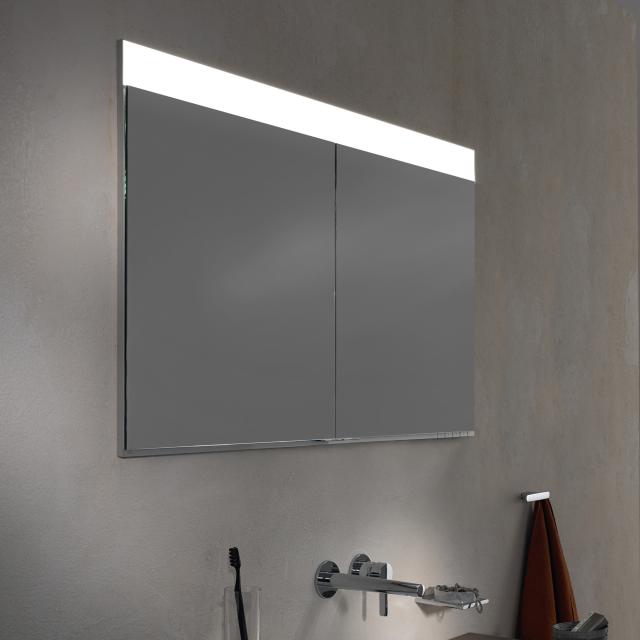 Keuco Edition 400 Spiegelschrank mit Beleuchtung und 2 Türen Unterputz, Farbtemperatur einstellbar, ohne Spiegelheizung