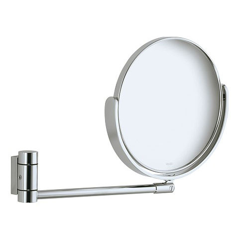 Keuco Plan Kosmetikspiegel, 1-fache und 2,5-fache Vergrößerung aluminium silber-eloxiert
