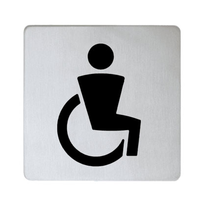 Keuco Plan Türschild Symbol Behinderte edelstahl