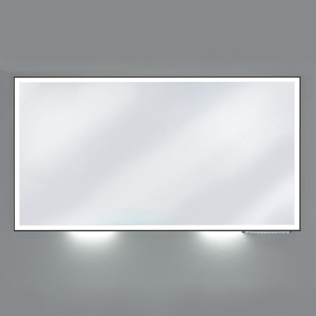 Keuco Royal Lumos Spiegel mit LED-Beleuchtung schwarz eloxiert, mit Spiegelheizung