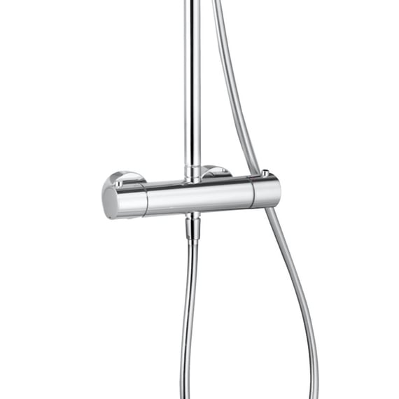 KLUDI FRESHLINE Dual-Shower-System – Chrom/weiß, Mit 250 Mm Brausekopf & Handbrause